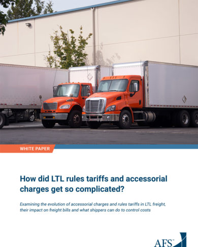 AFS: How to manage increasing LTL rules tariffs and accessorials