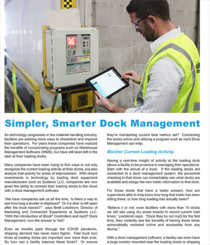 Systems, LLC: Simpler, Smarter Dock Management