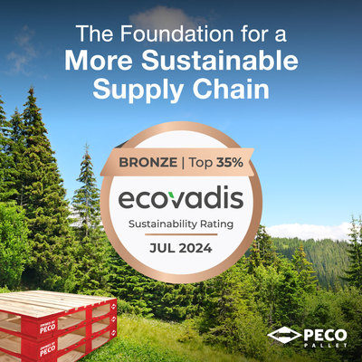 PECO Pallet Recognized by EcoVadis with Bronze Sustainability Rating