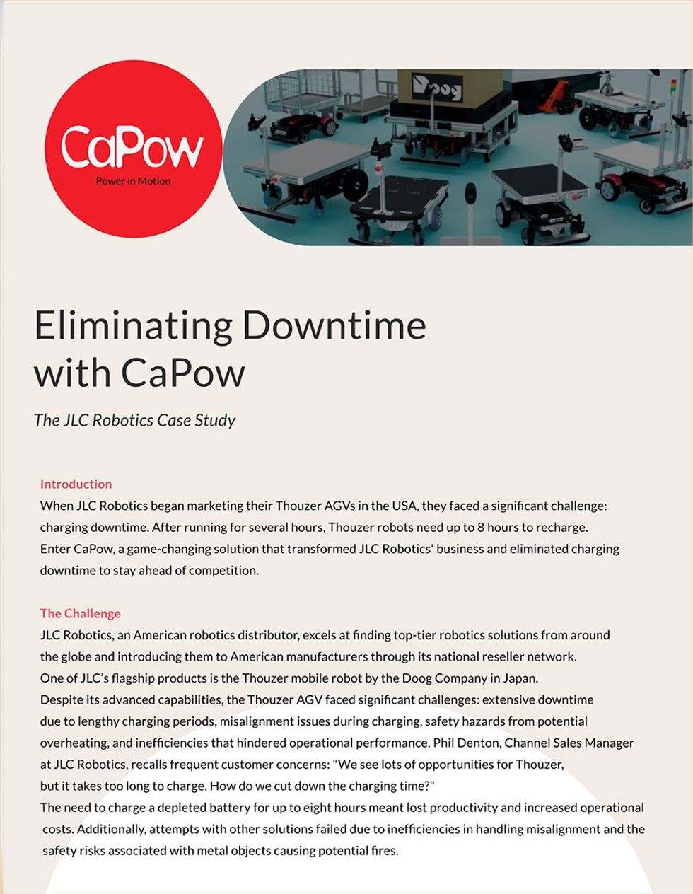 CaPow: Eliminating Downtime: The JLC Robotics Transformation with CaPow's Power-In-Motion Technology