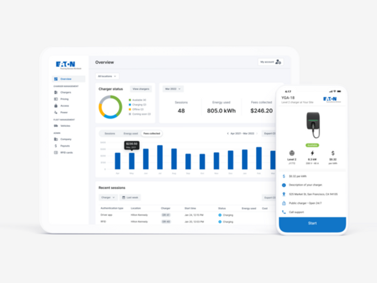 Eaton simplifies deployment and management of networked EV charging stations 