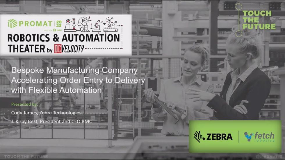 ProMat 2023 Robotics Theater - Zebra: Bespoke Manufacturing Company Accelerating Order Entry to Delivery with Flexible Automation