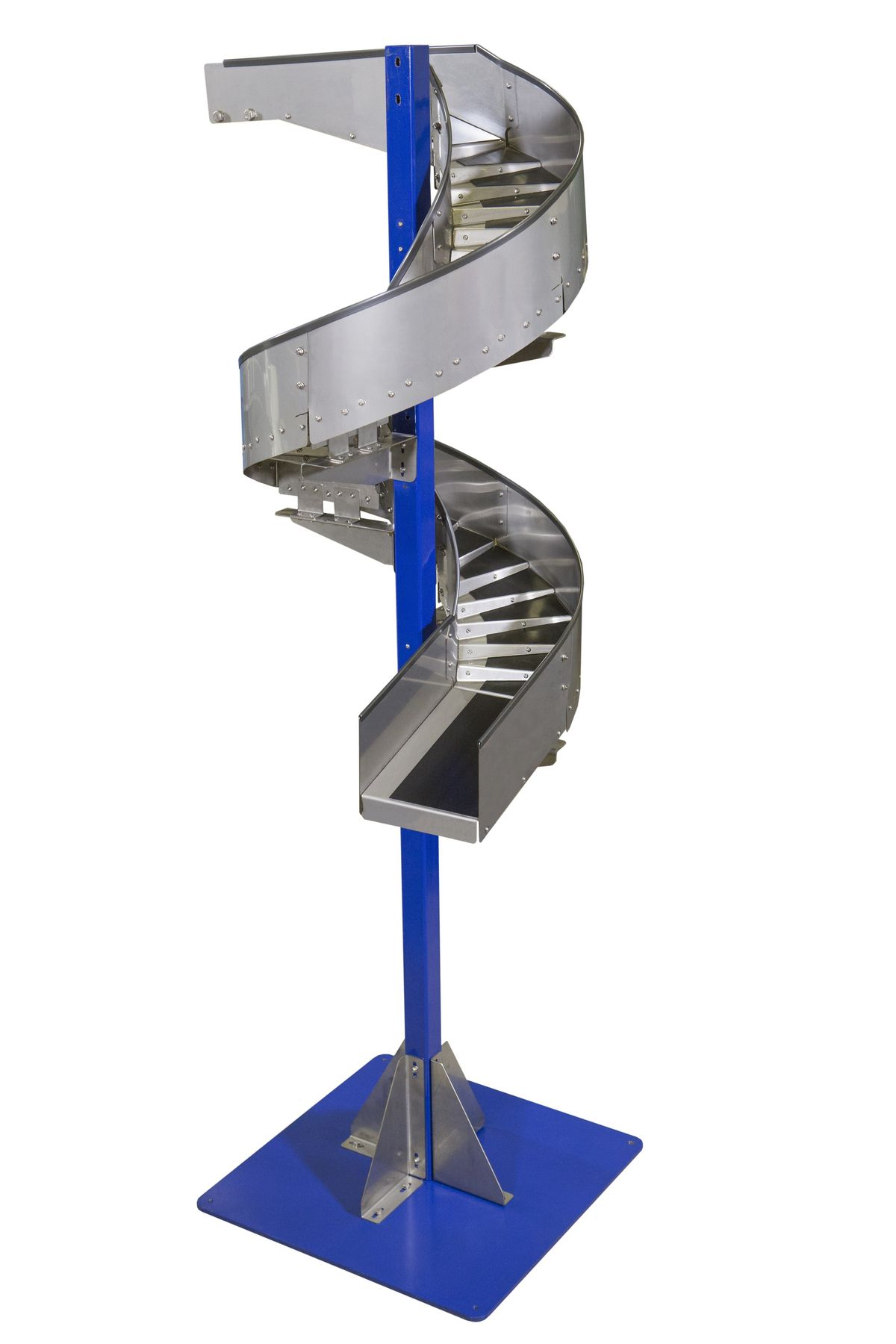 Spiral Chutes from Dorner Provide a Gentle, Economical Way to Move Product Down to a Lower Level