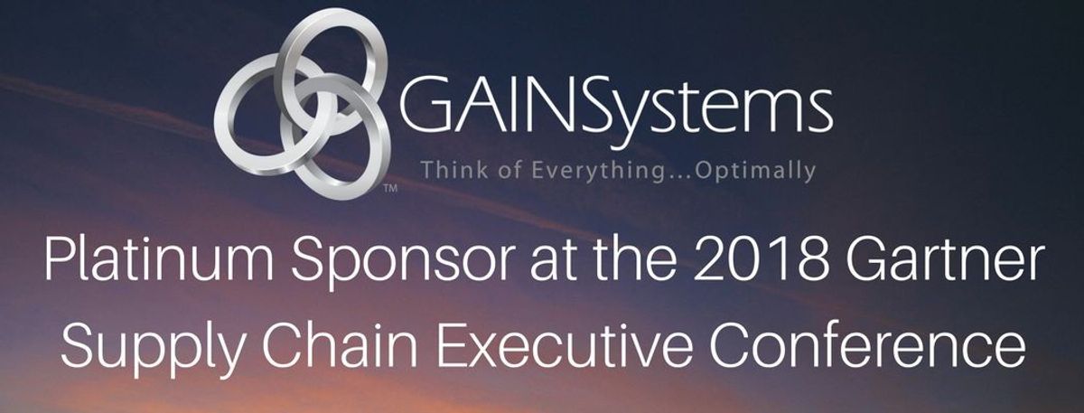 GAINSystems - Platinum Sponsor at 2018 Gartner Supply Chain Executive Conference