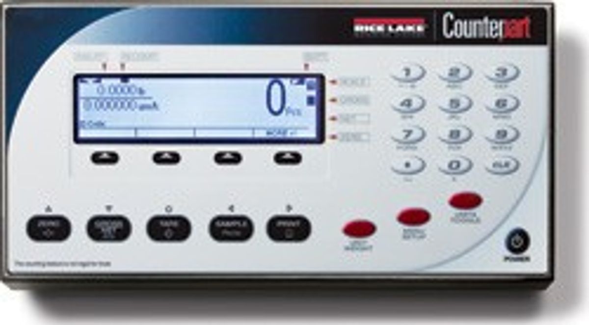 Counterpart counting and weighing scale