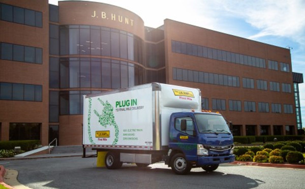 J.B. Hunt adds electric box trucks to fleet