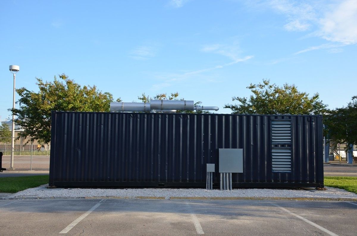 Back-up generator recycled and rebuilt by JAXPORT employees keeps info flowing during Matthew