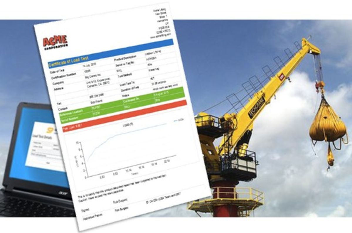 New Load Test Software Produces Certification Onsite