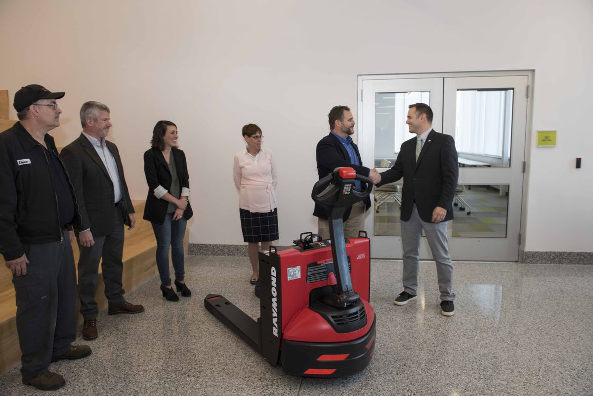 Raymond Donates Forklift to Support Needs of High-Tech Koffman Southern Tier Incubator