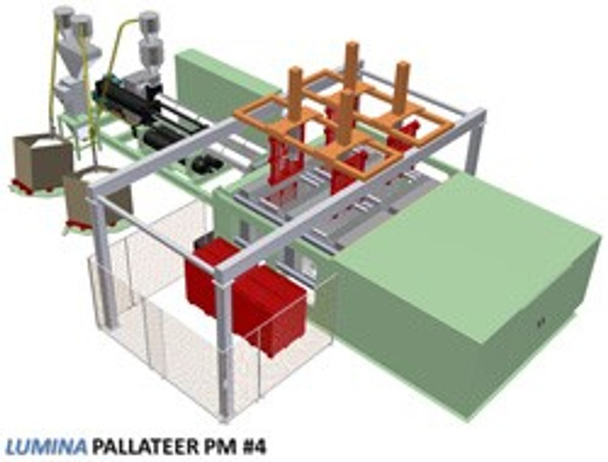 Pallateer #4 plastic-pallet making system