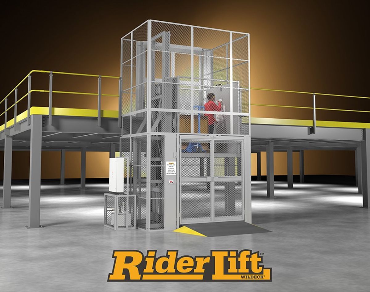 Wildeck Introduces New "RML" Product Category with New RiderLift™ Rideable Material Lift