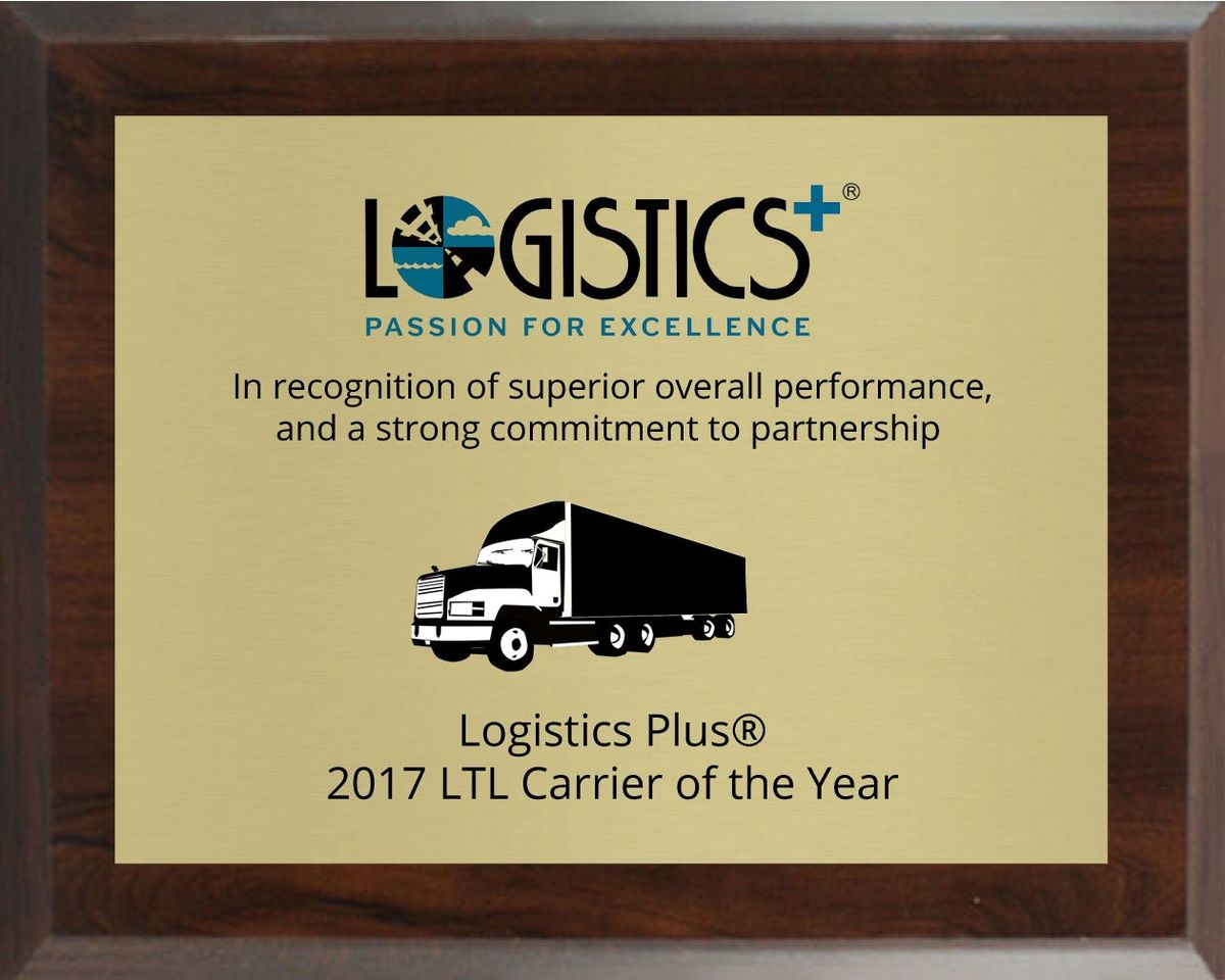 Logistics Plus Recognizes 2017 LTL Carriers of the Year