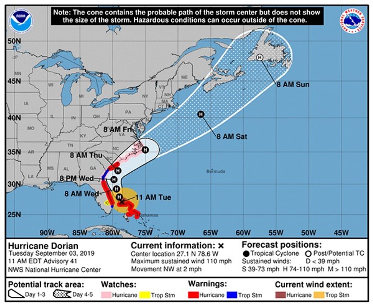 Hurricane Dorian forces port closures across U.S. east coast