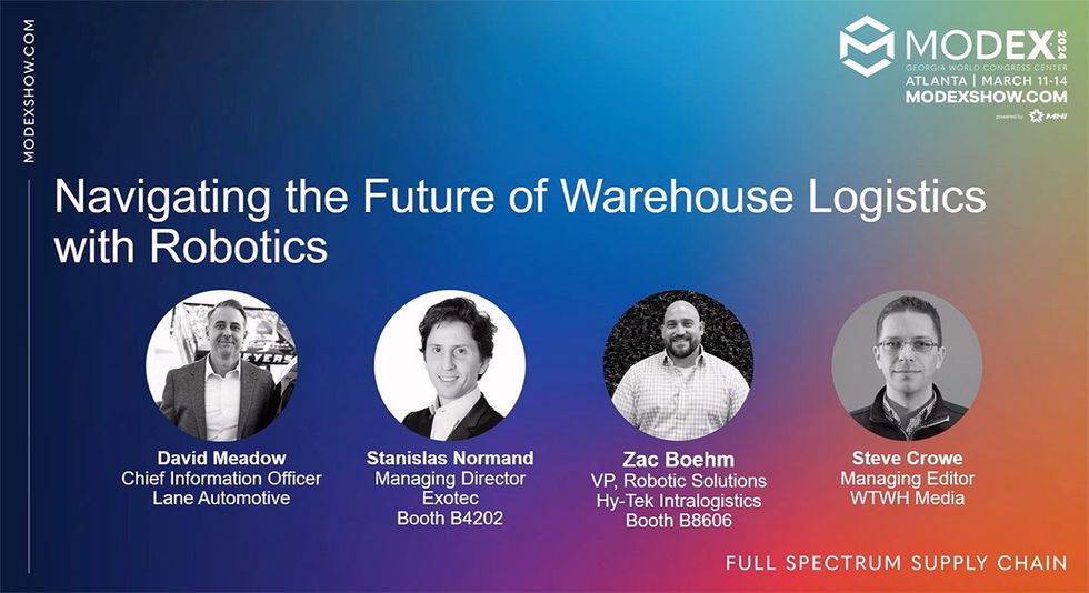 MODEX 2024 Transportation & Logistics Theater: Navigating the Future of Warehouse Logistics with Robotics - Exotec