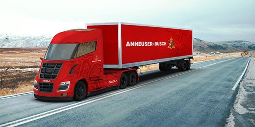 Anheuser-Busch orders up to 800 hydrogen-electric Nikola semi-trucks