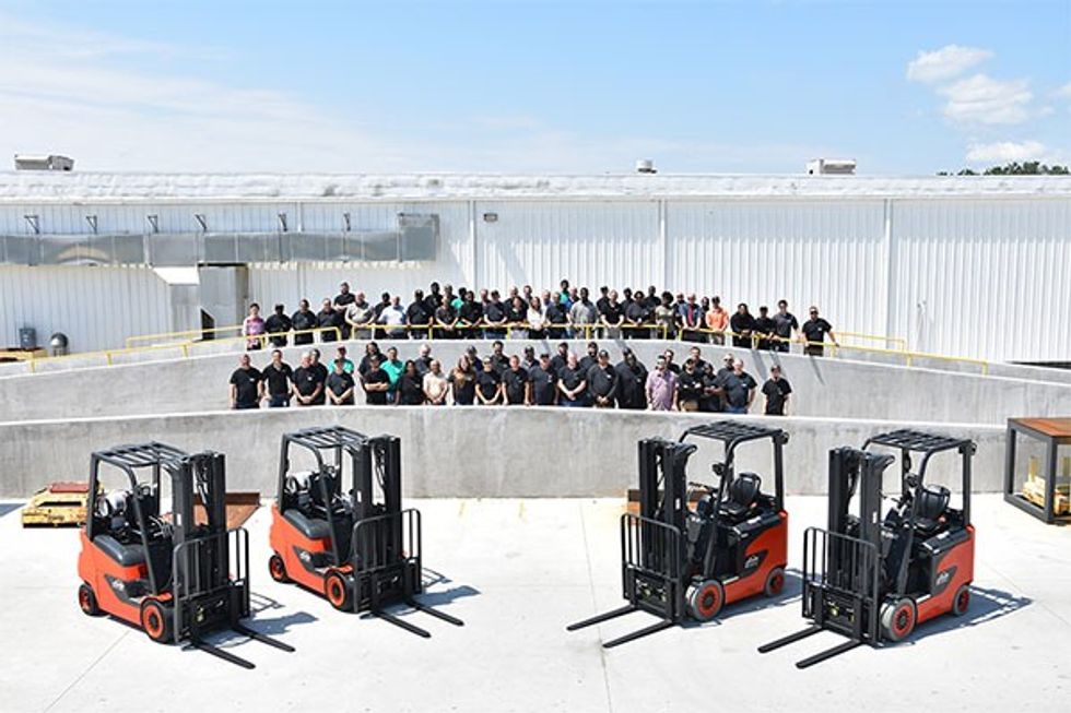 KION North America Celebrates Start of Production on New Forklifts