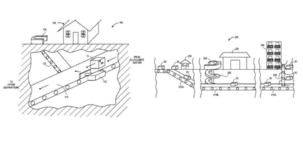 Amazon eyes flying warehouses, underground delivery network