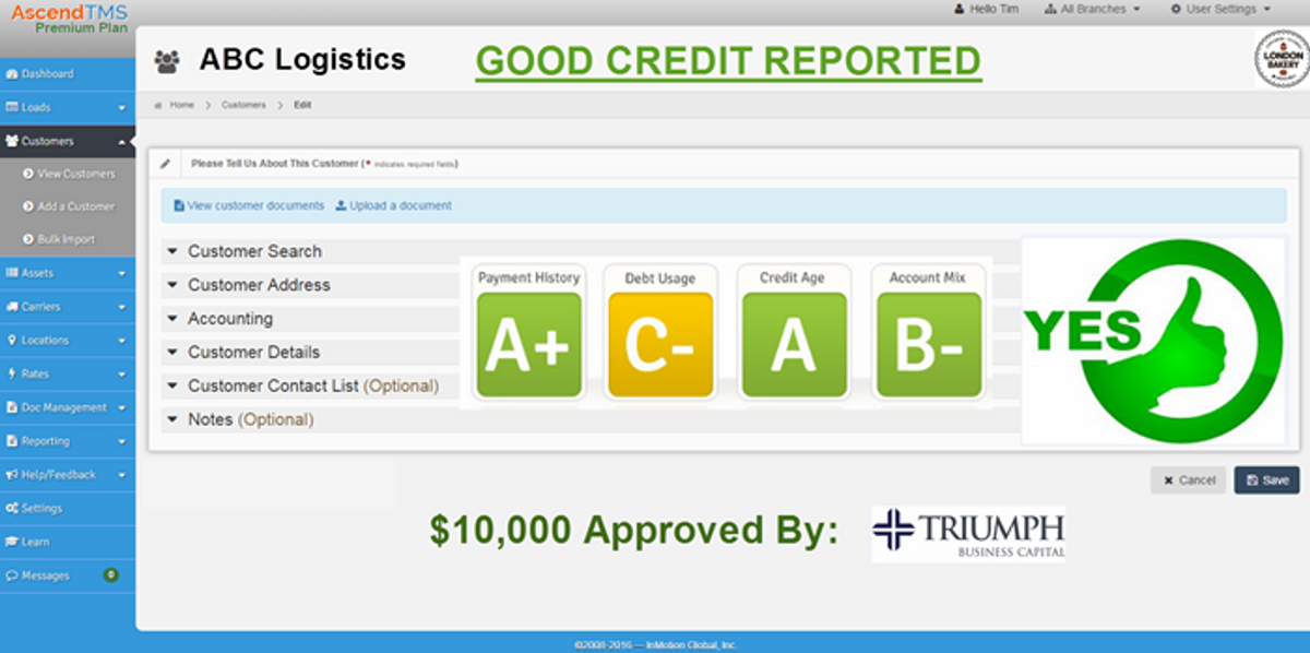 AscendTMS Provides Free Credit Checks For Brokers, Carriers, and Shippers