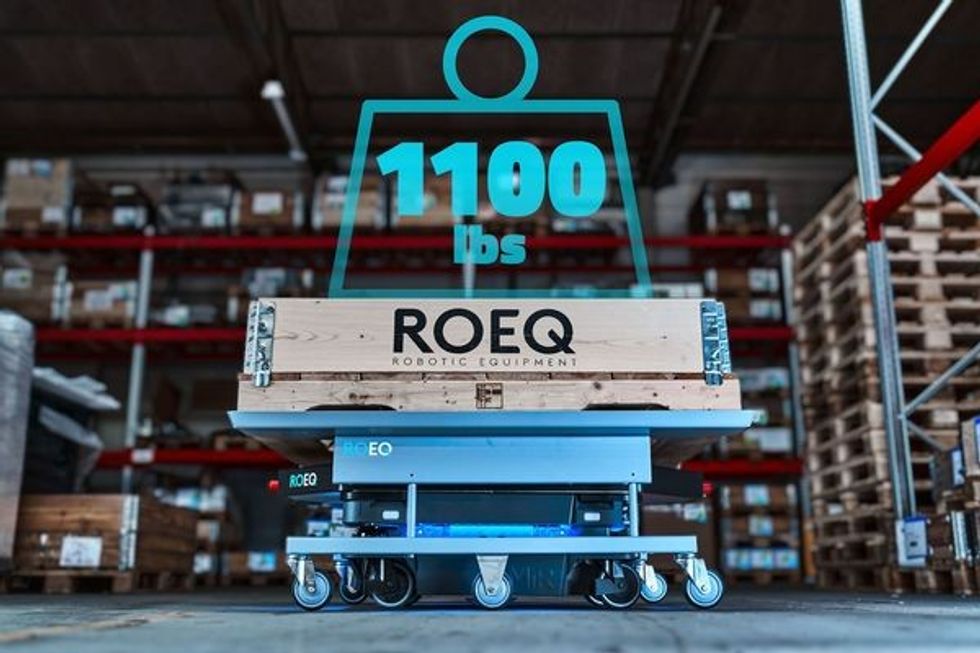 New ROEQ Cart Solution Doubles the Payload of MiR’s Most Popular Autonomous Mobile Robot