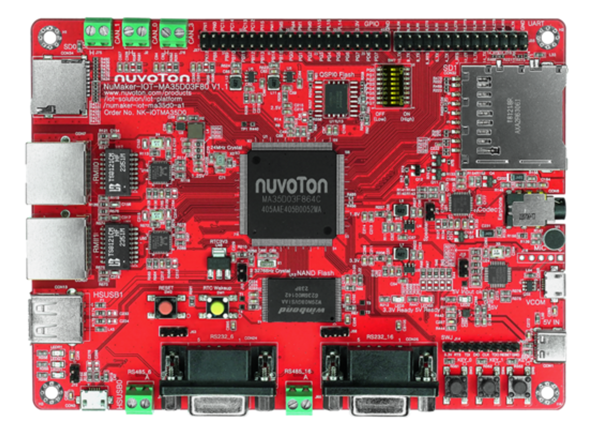 Nuvoton Announces MA35D0 Series MPUs for Industrial Edge Devices