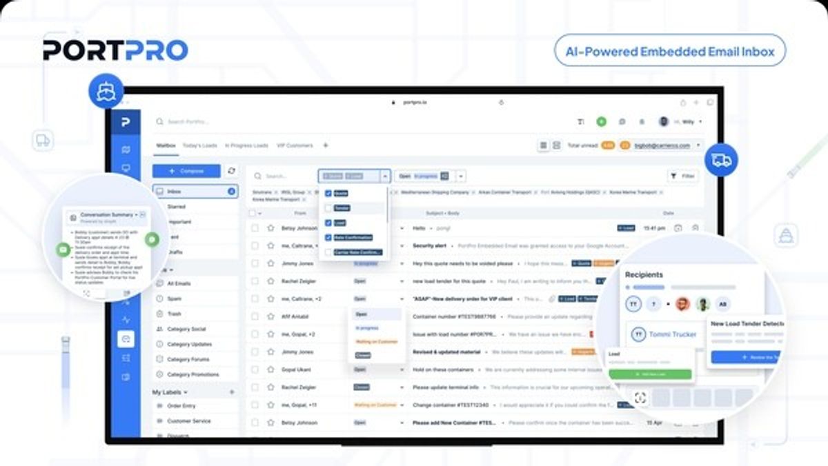 PortPro Launches First-Ever Drayage TMS with an Embedded Email Inbox