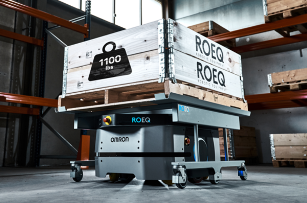 ROEQ Announces New Cart System for OMRON Autonomous Mobile Robot LD-250, Doubling Payload Capacity