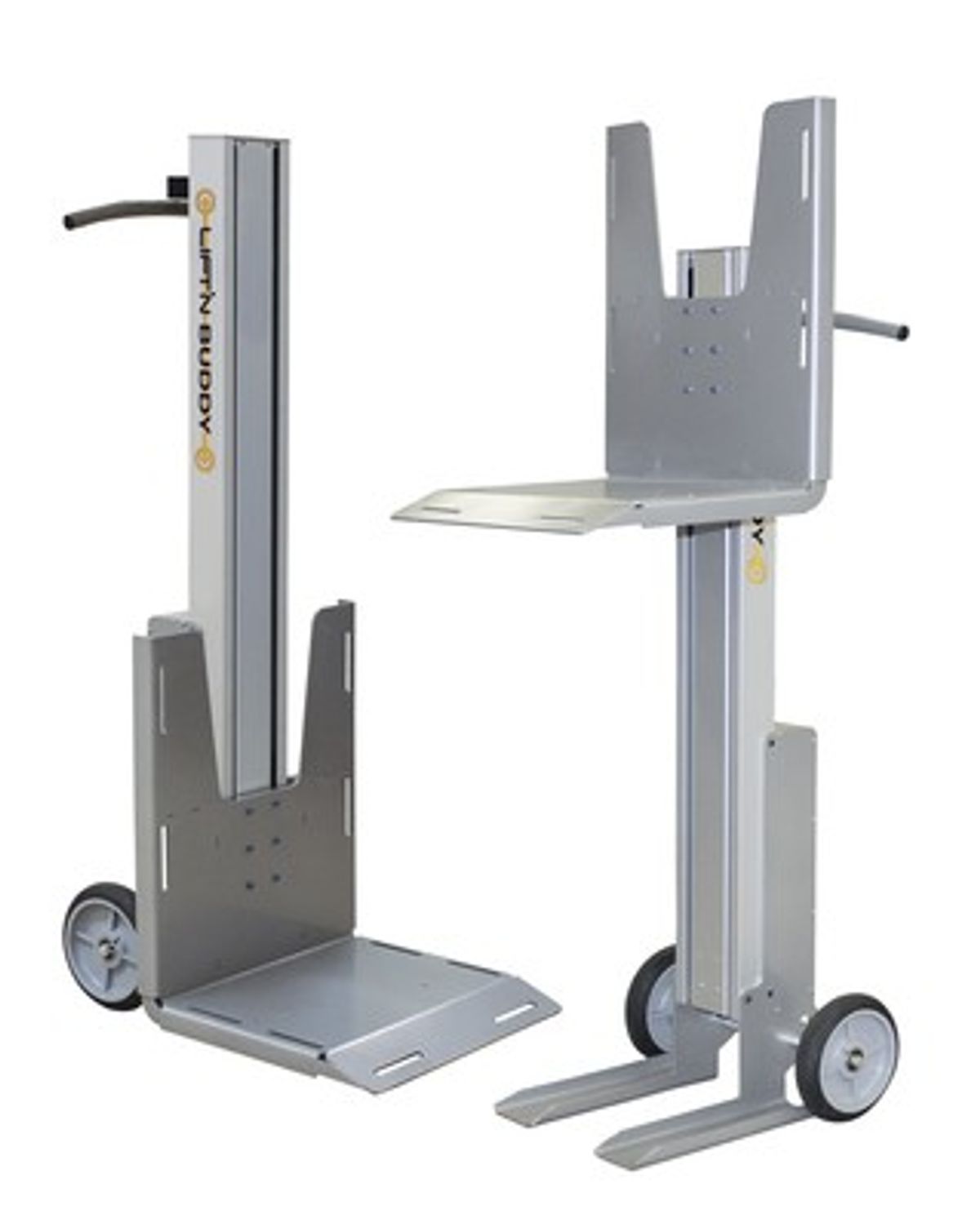 Two-Wheel Hand Truck Has Powered Elevating Platform